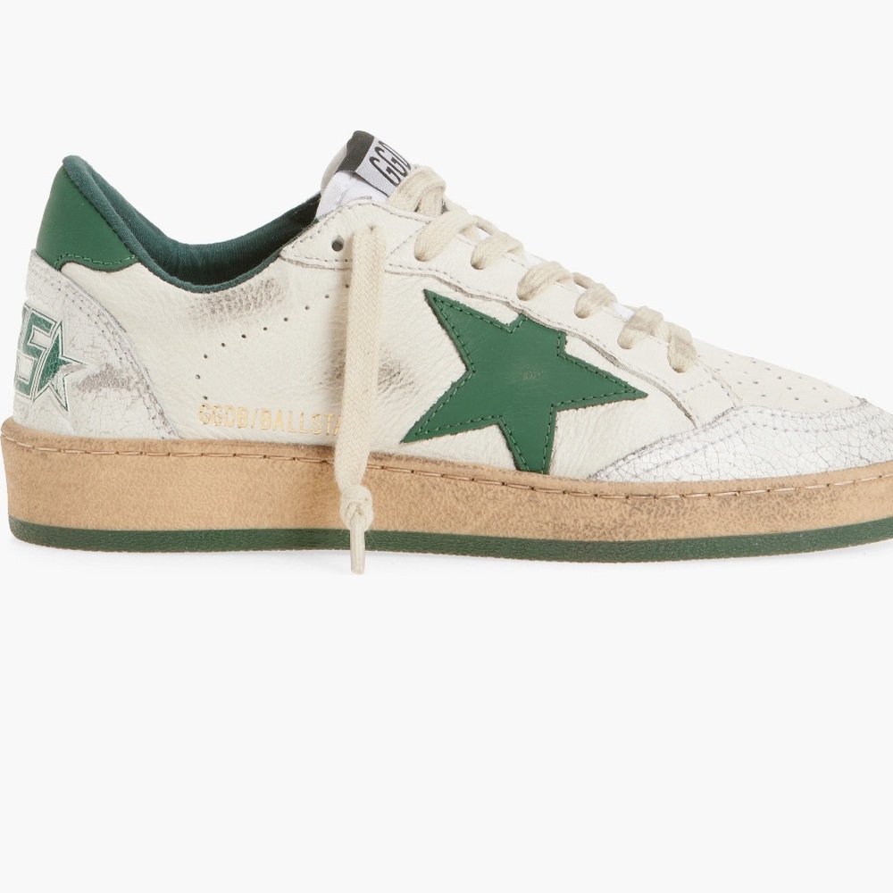 Golden Goose Ball Star in Green